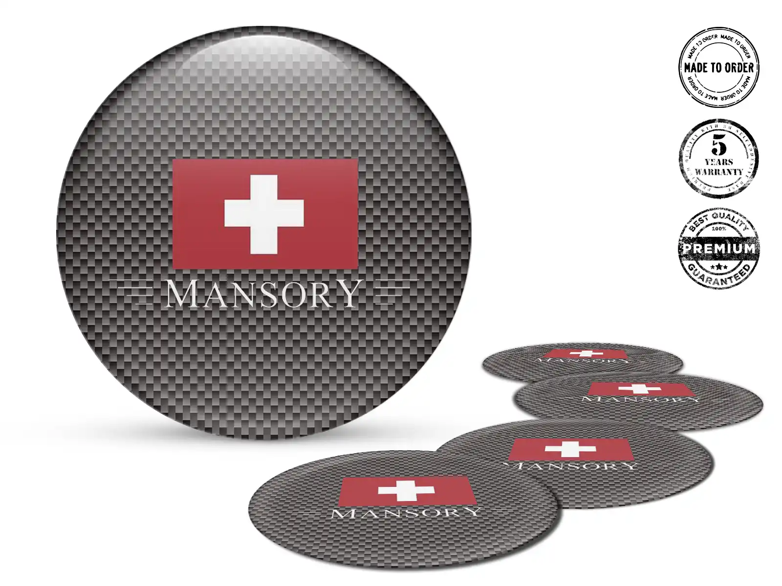Mansory Calcomanías para Ruedas Etiquetas de Resina Alta Calidad